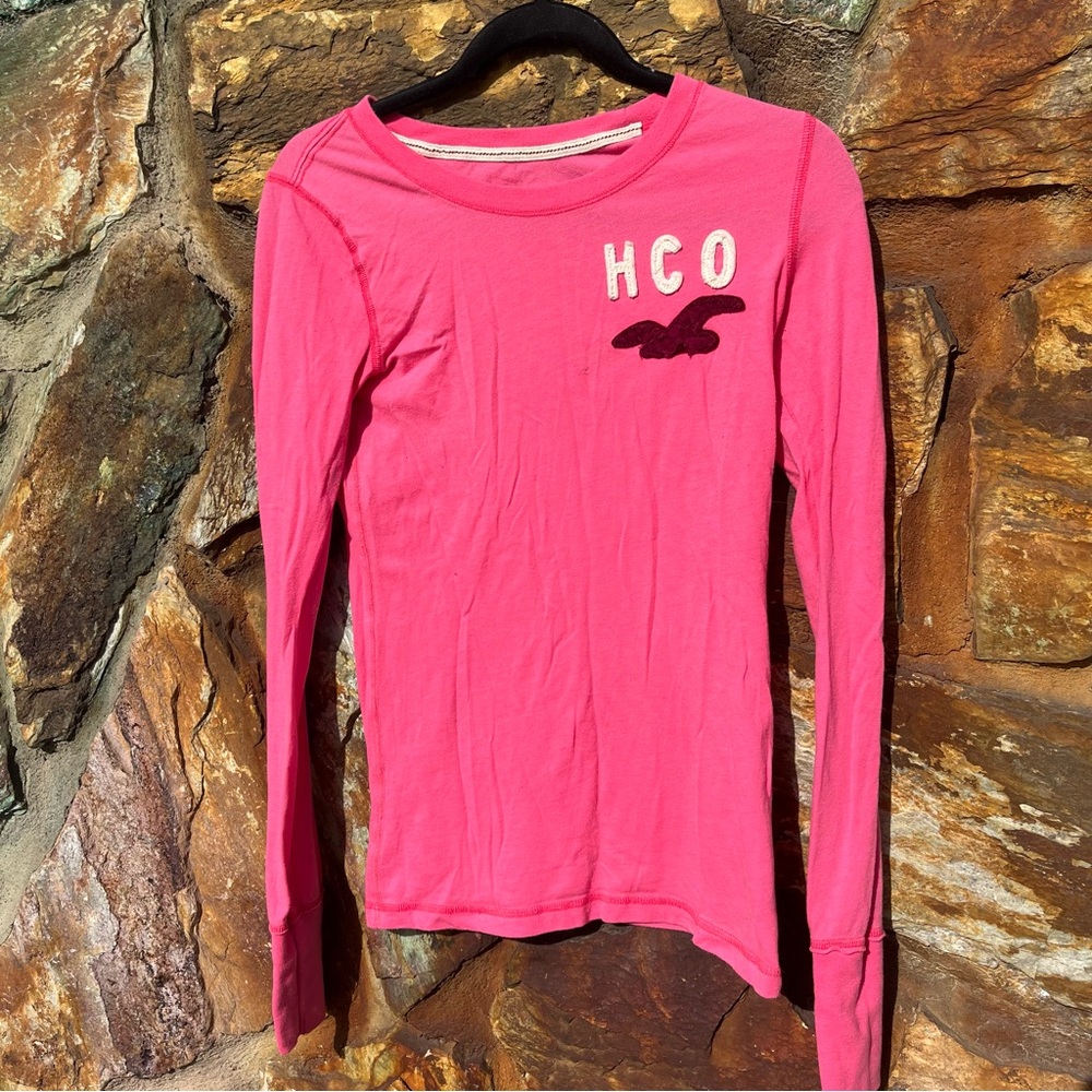 Hollister vintage Y2K hot pink California logo long sleeve